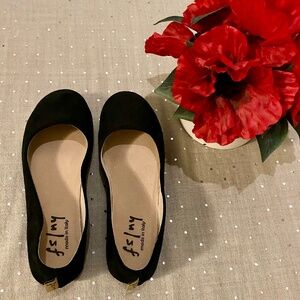 French Sole New York Black Suede Ballet Flats (7)